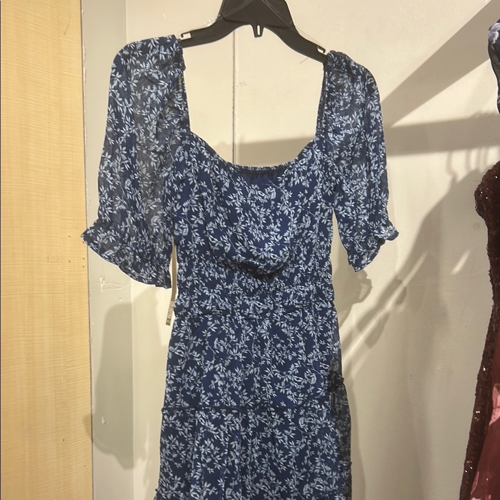 Floral Blue Dress